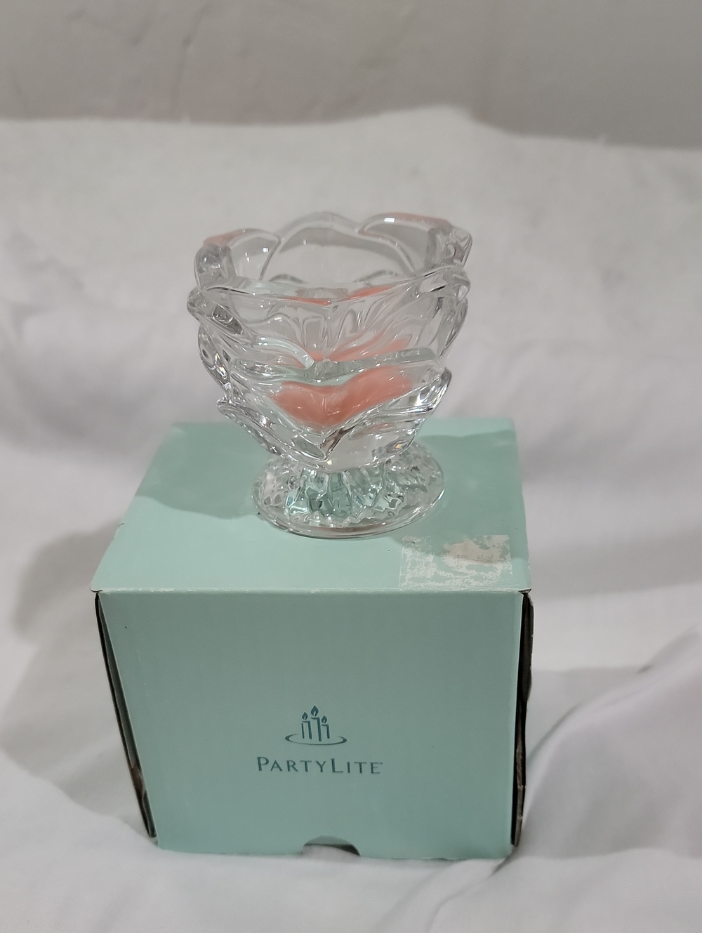 Vintage PartyLite Radiant Rose Votive Holder P7295